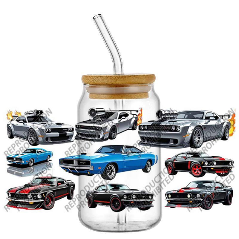 인기 스포츠카 시리즈 16온스 UV DTF 3D 전사  - Rdta Tank Glass 리뷰 및 가격